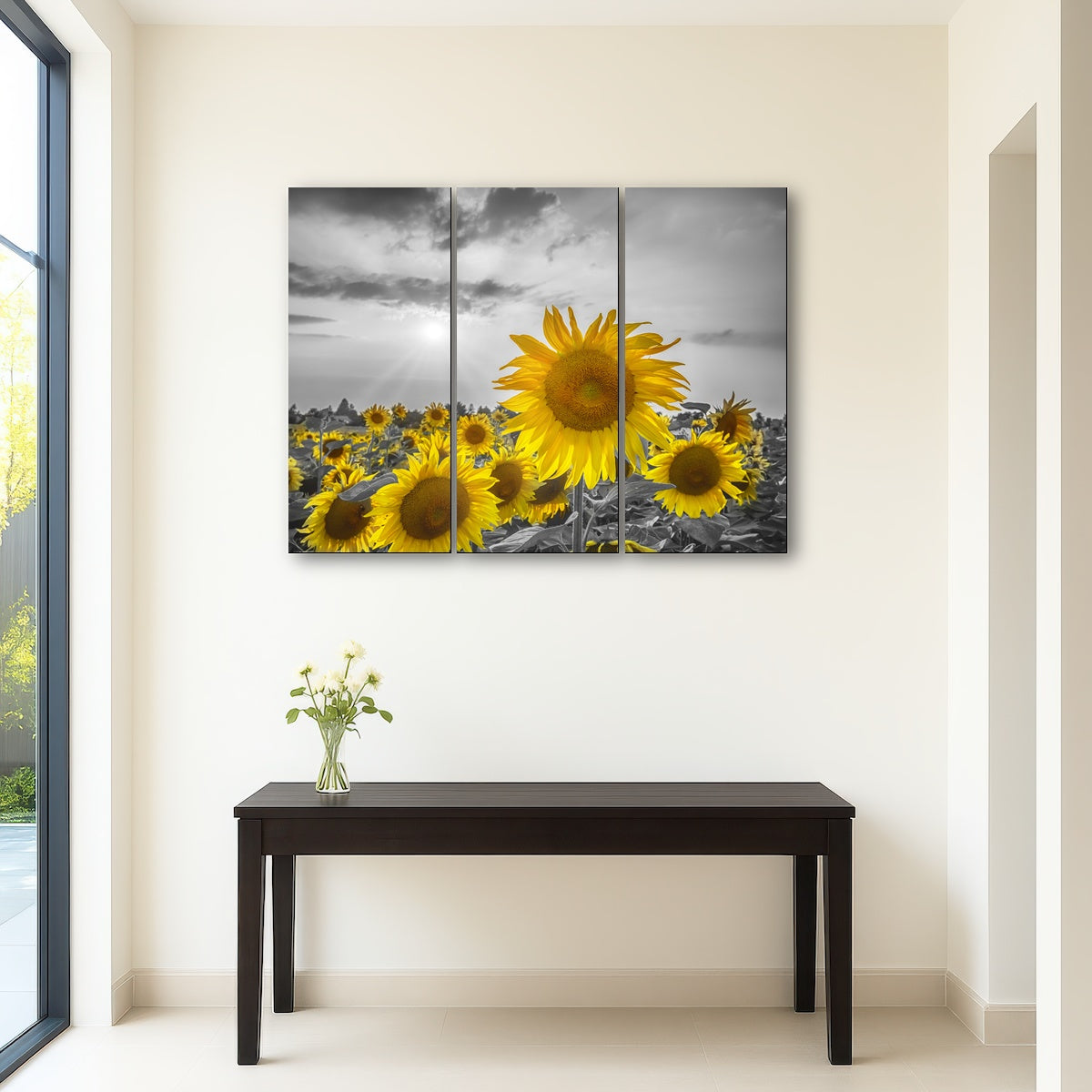 AUTO-MOCKUP ROOM | Sunflower field - yellow color pop