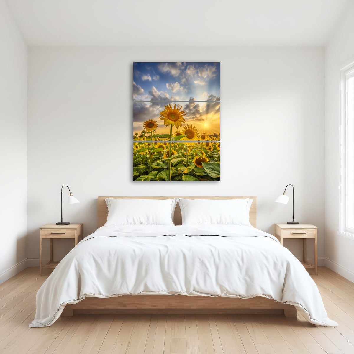 AUTO-MOCKUP ROOM | Sunflower field at sunset