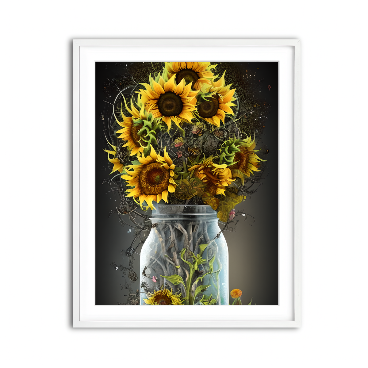 Framed Print 3x4 White