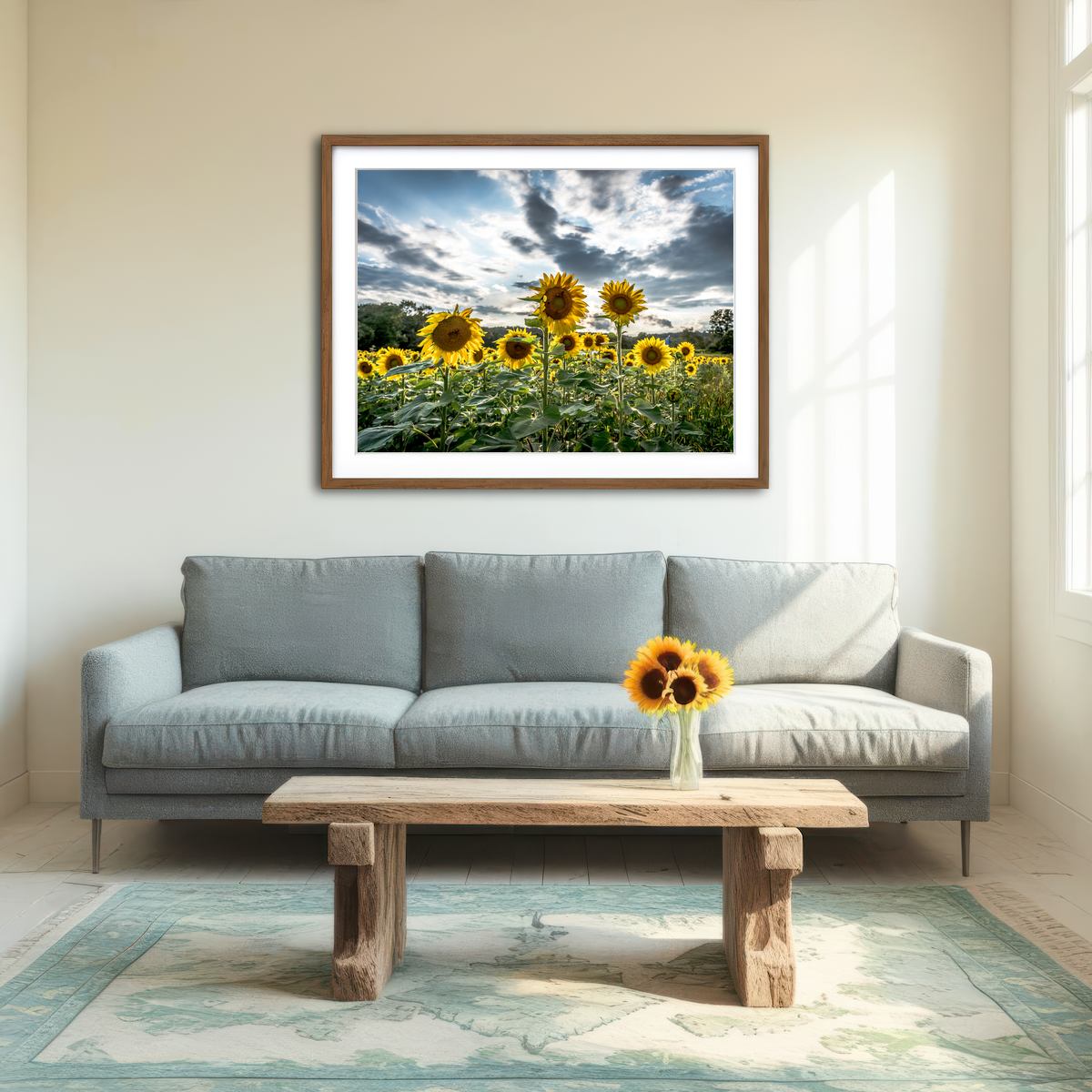 AUTO-MOCKUP ROOM | Sunflowers Wall Art