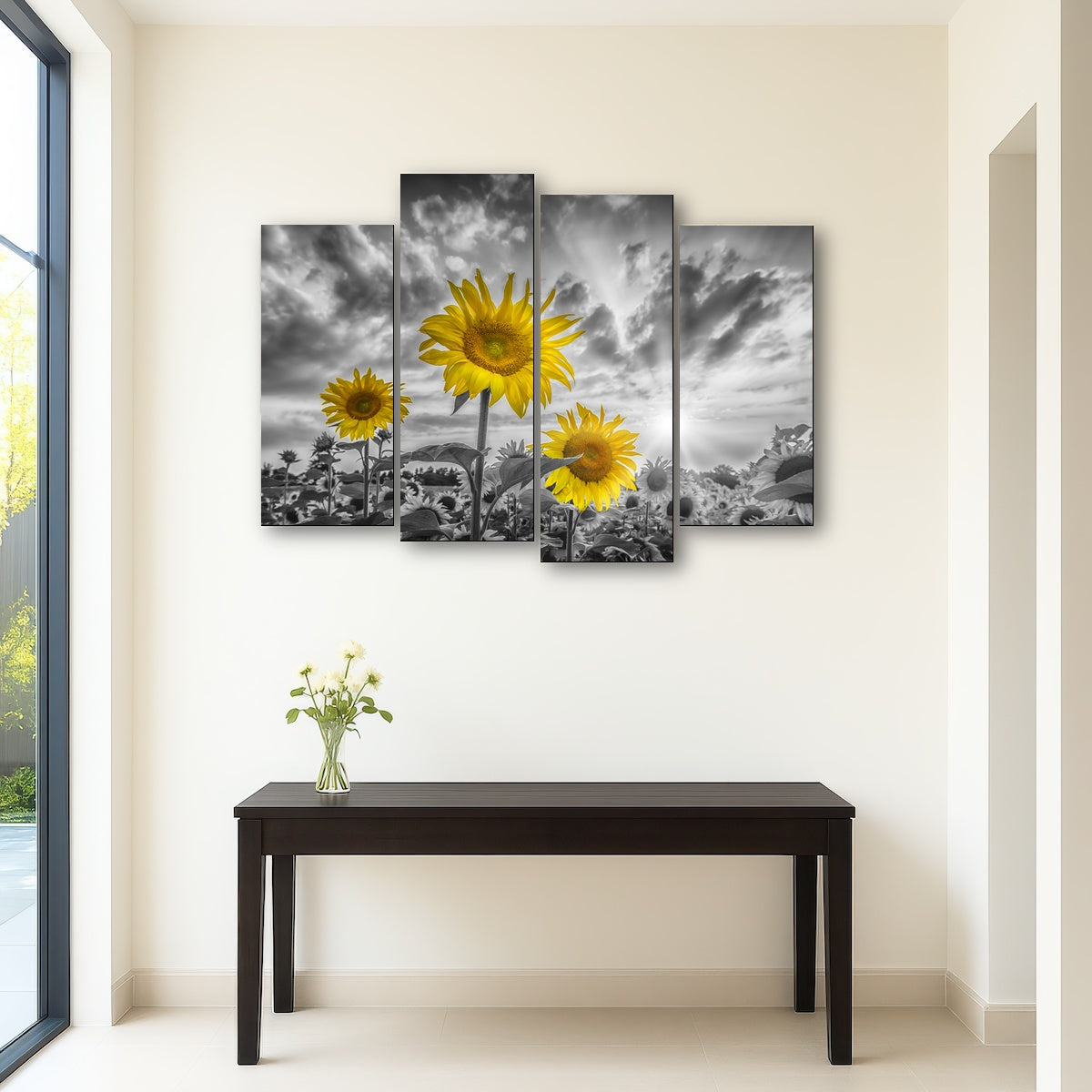 AUTO-MOCKUP ROOM | Sunflowers yellow color pop