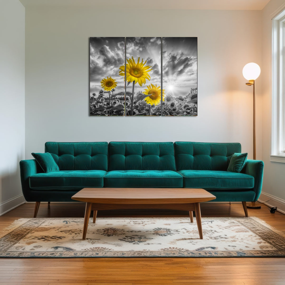 AUTO-MOCKUP ROOM | Sunflowers yellow color pop