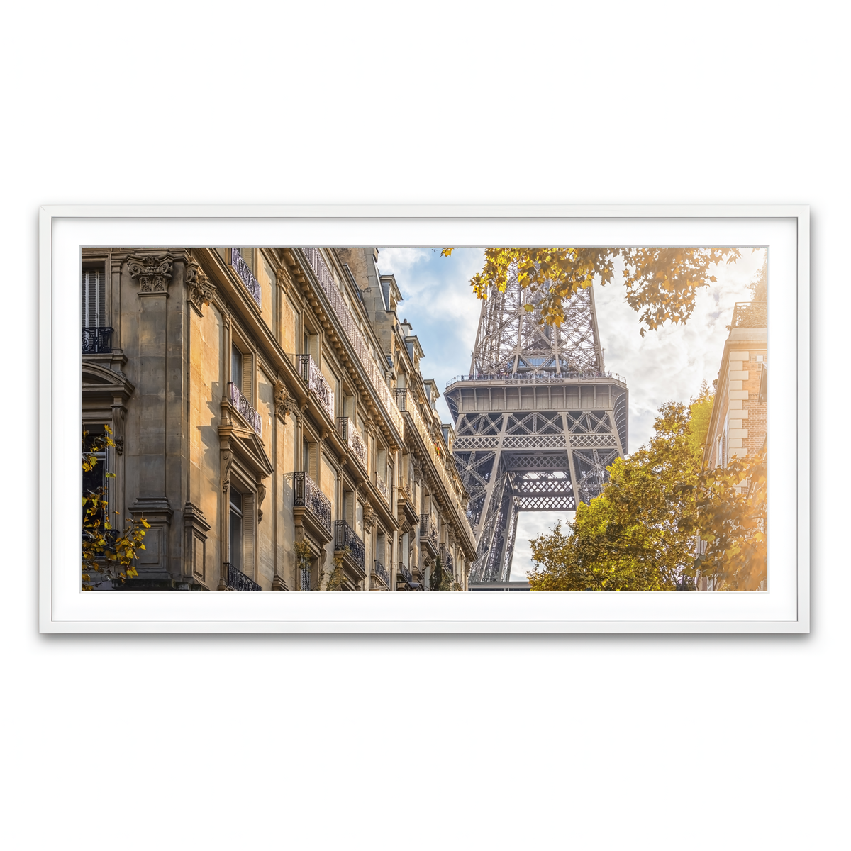 Framed Print 2x1 White