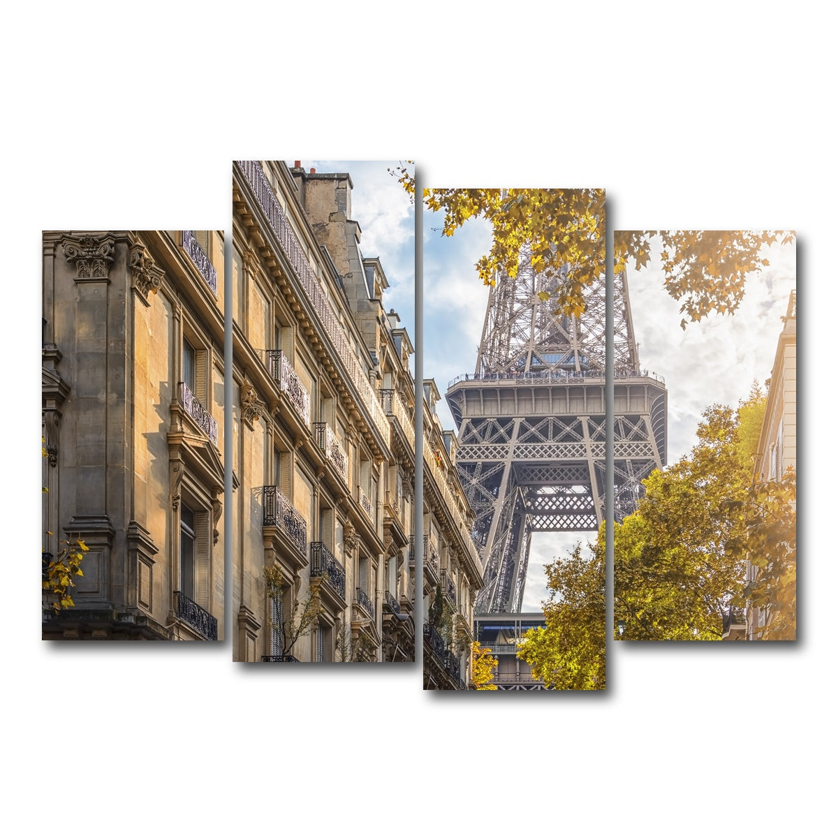 AUTO-MOCKUP WHITE | Sunlight In Paris | 4 Piece | Gallery Wrap Canvas | group=4_normal