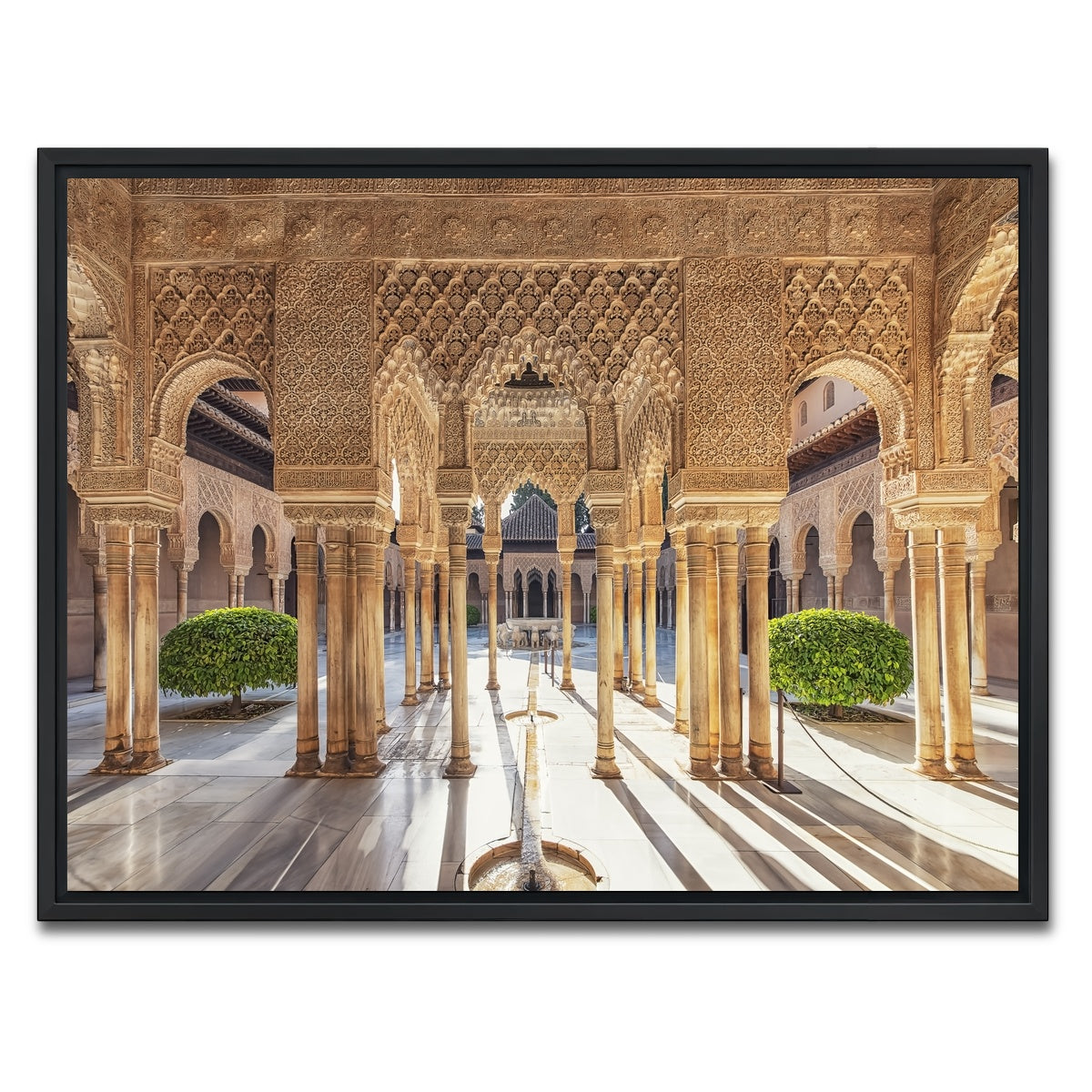 AUTO-MOCKUP WHITE | Sunlight In The Alhambra | 1 Piece | Black Framed Canvas | group=4x3