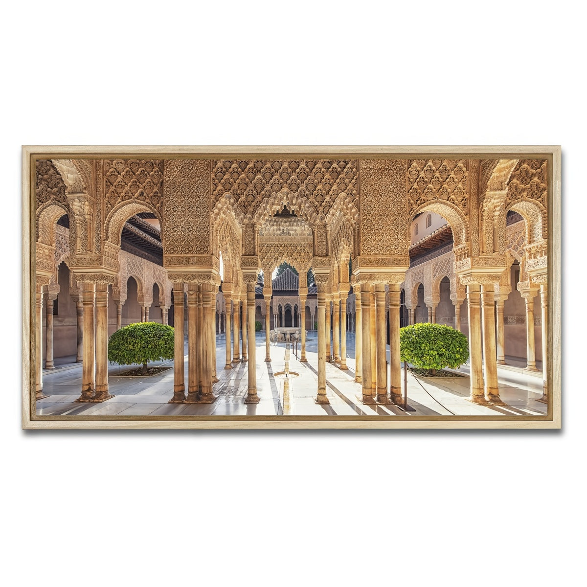 AUTO-MOCKUP WHITE | Sunlight In The Alhambra | 1 Piece | Natural Framed Canvas | group=2x1