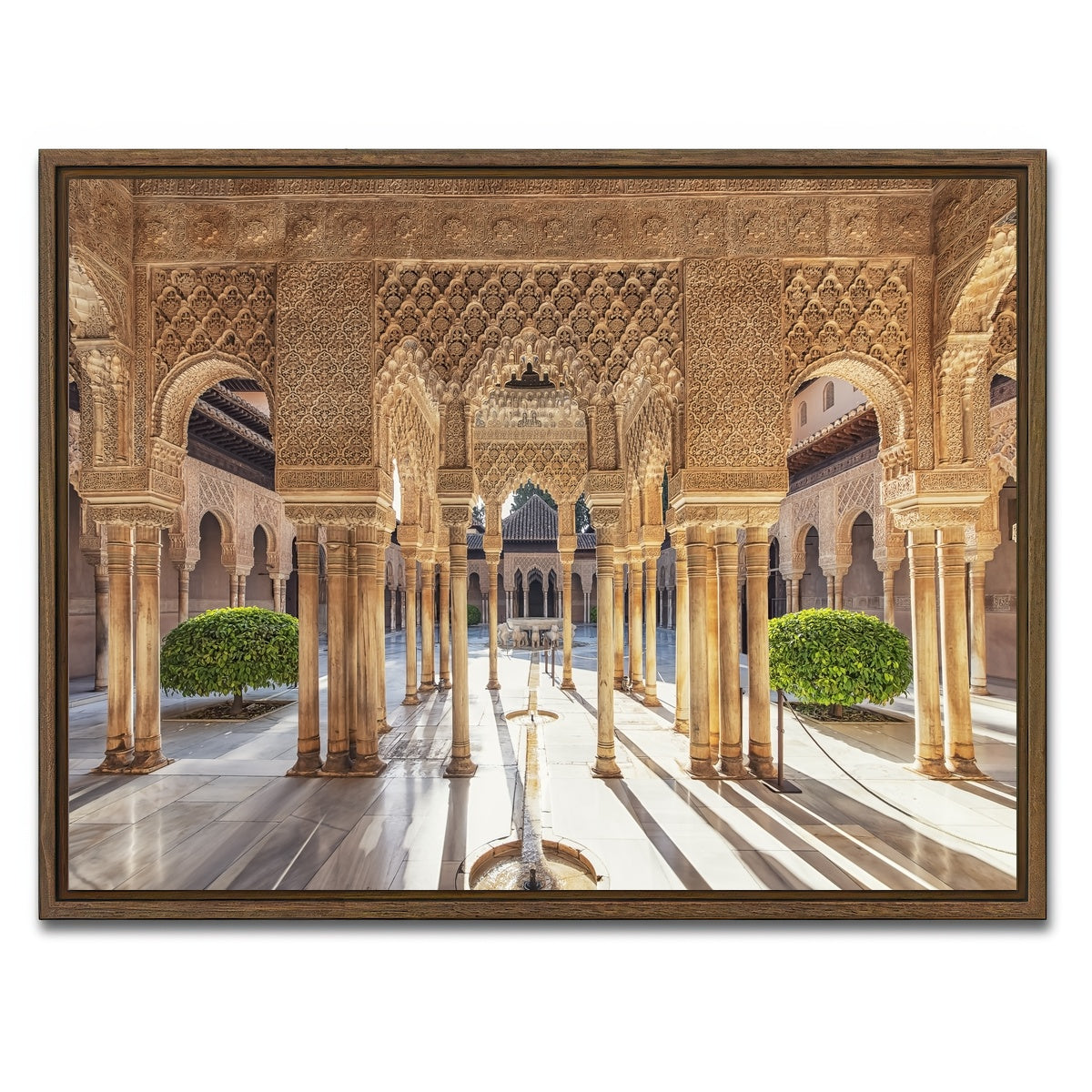 AUTO-MOCKUP WHITE | Sunlight In The Alhambra | 1 Piece | Walnut Framed Canvas | group=4x3