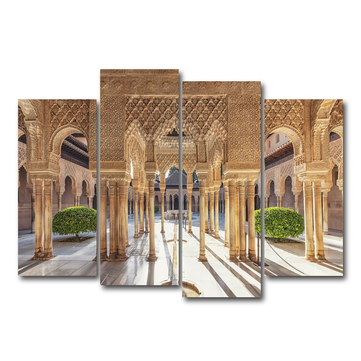AUTO-MOCKUP WHITE | Sunlight In The Alhambra | 4 Piece | Gallery Wrap Canvas | group=4_normal