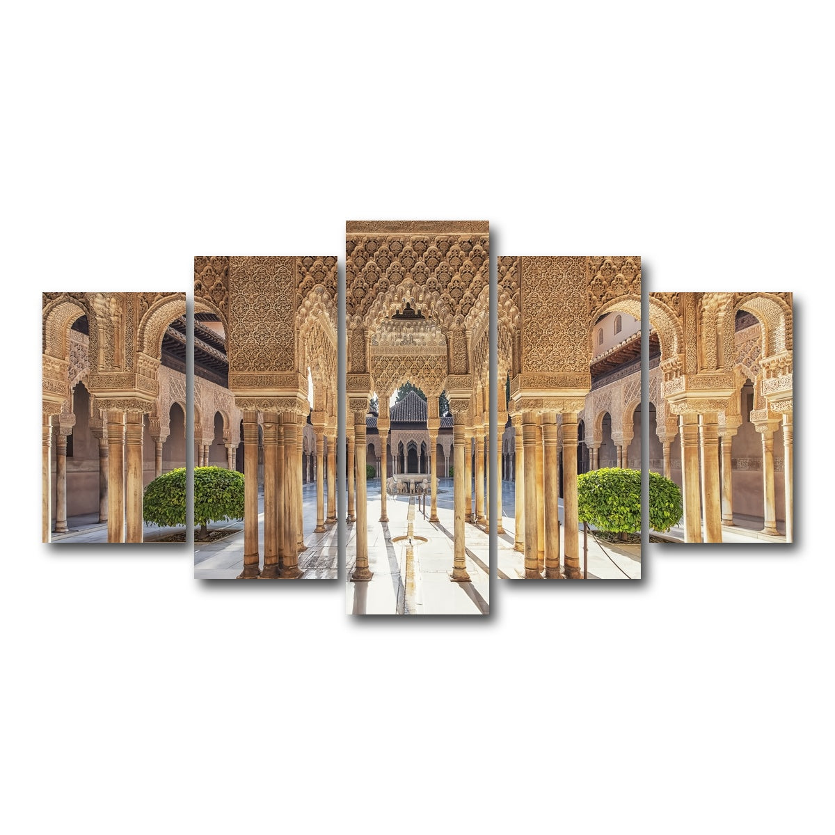 AUTO-MOCKUP WHITE | Sunlight In The Alhambra | 5 Piece | Gallery Wrap Canvas | group=5_normal