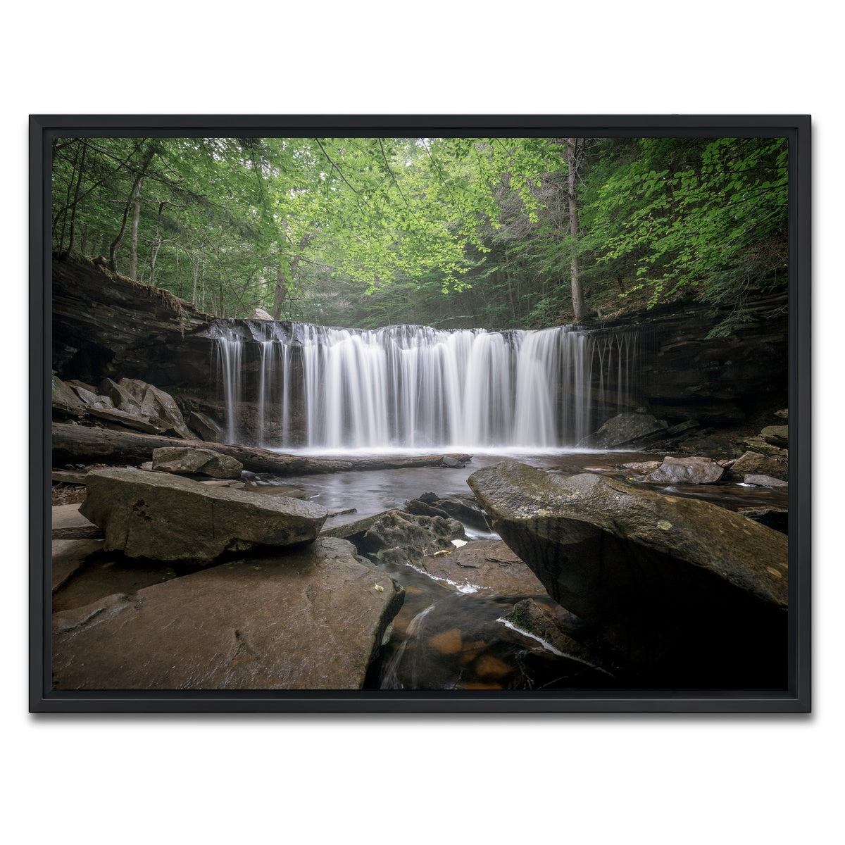 AUTO-MOCKUP WHITE | Sunrise At Ricketts Glenn | 1 Piece | Black Framed Canvas | group=4x3