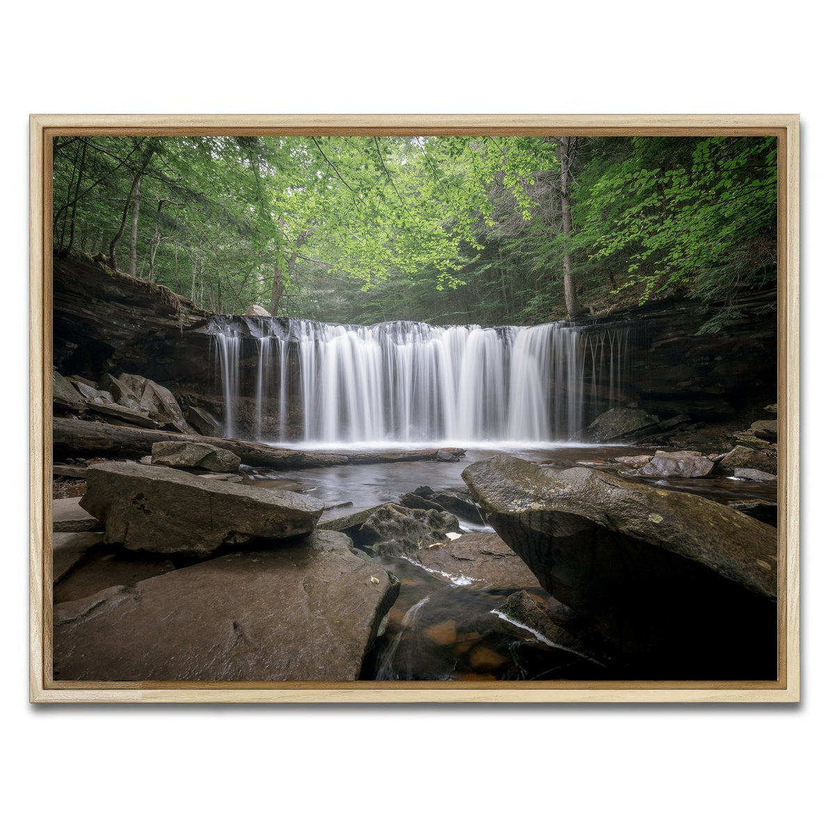 AUTO-MOCKUP WHITE | Sunrise At Ricketts Glenn | 1 Piece | Natural Framed Canvas | group=4x3