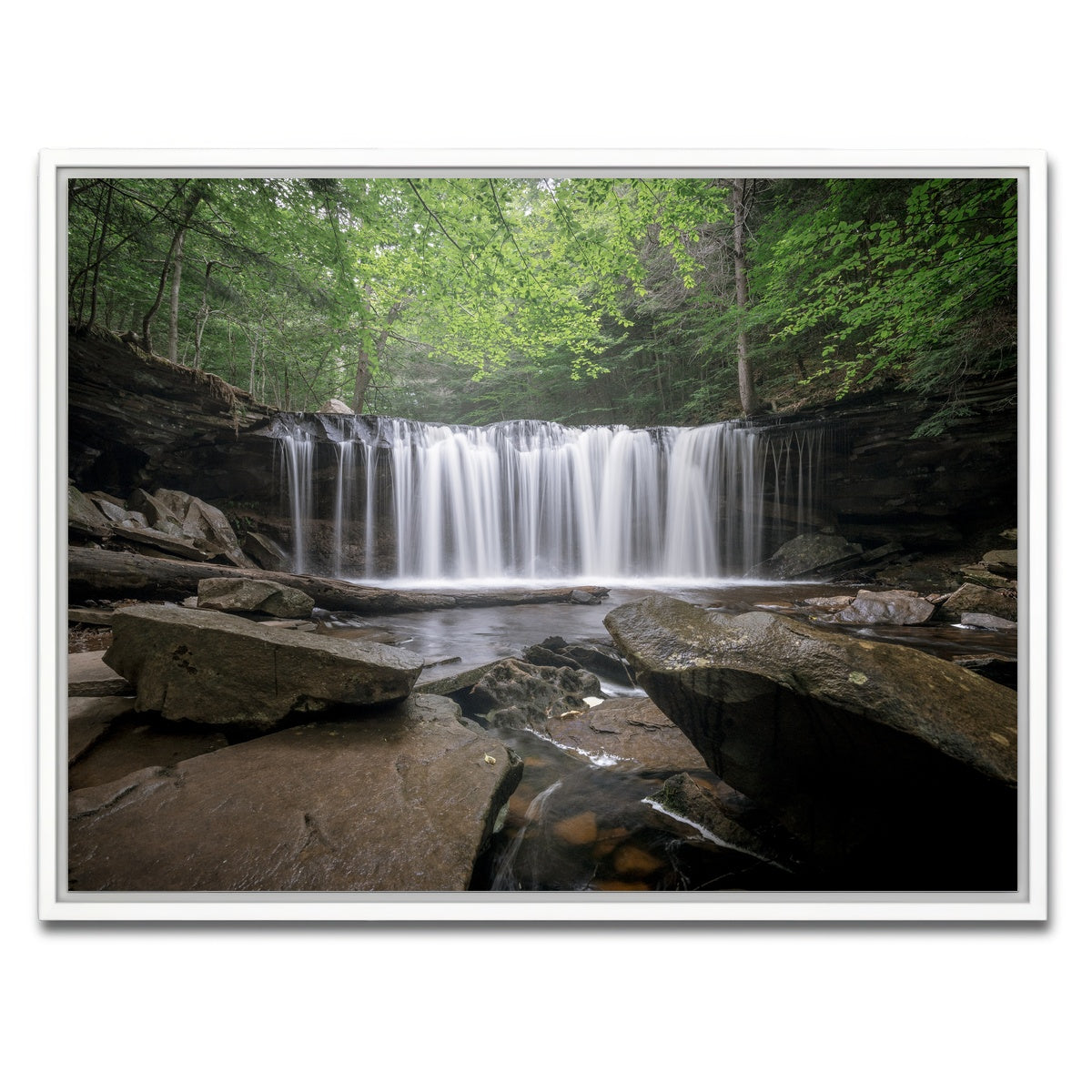 AUTO-MOCKUP WHITE | Sunrise At Ricketts Glenn | 1 Piece | White Framed Canvas | group=4x3