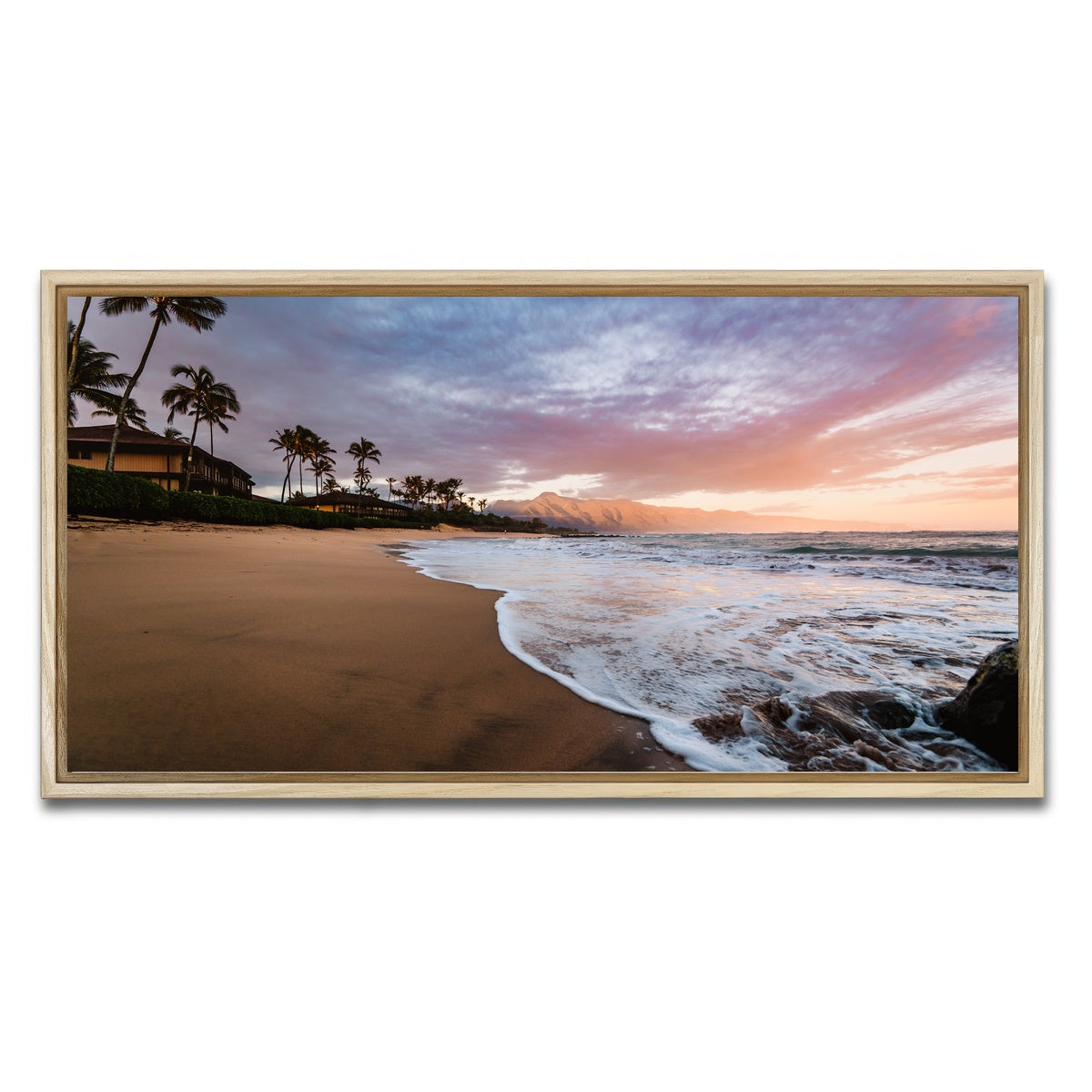AUTO-MOCKUP WHITE | Sunrise Beach | 1 Piece | Natural Framed Canvas | group=2x1