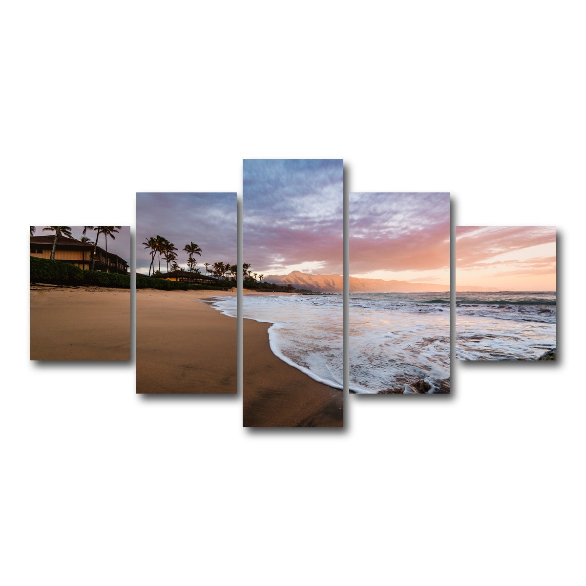 AUTO-MOCKUP WHITE | Sunrise Beach | 5 Piece | Gallery Wrap Canvas | group=5_short