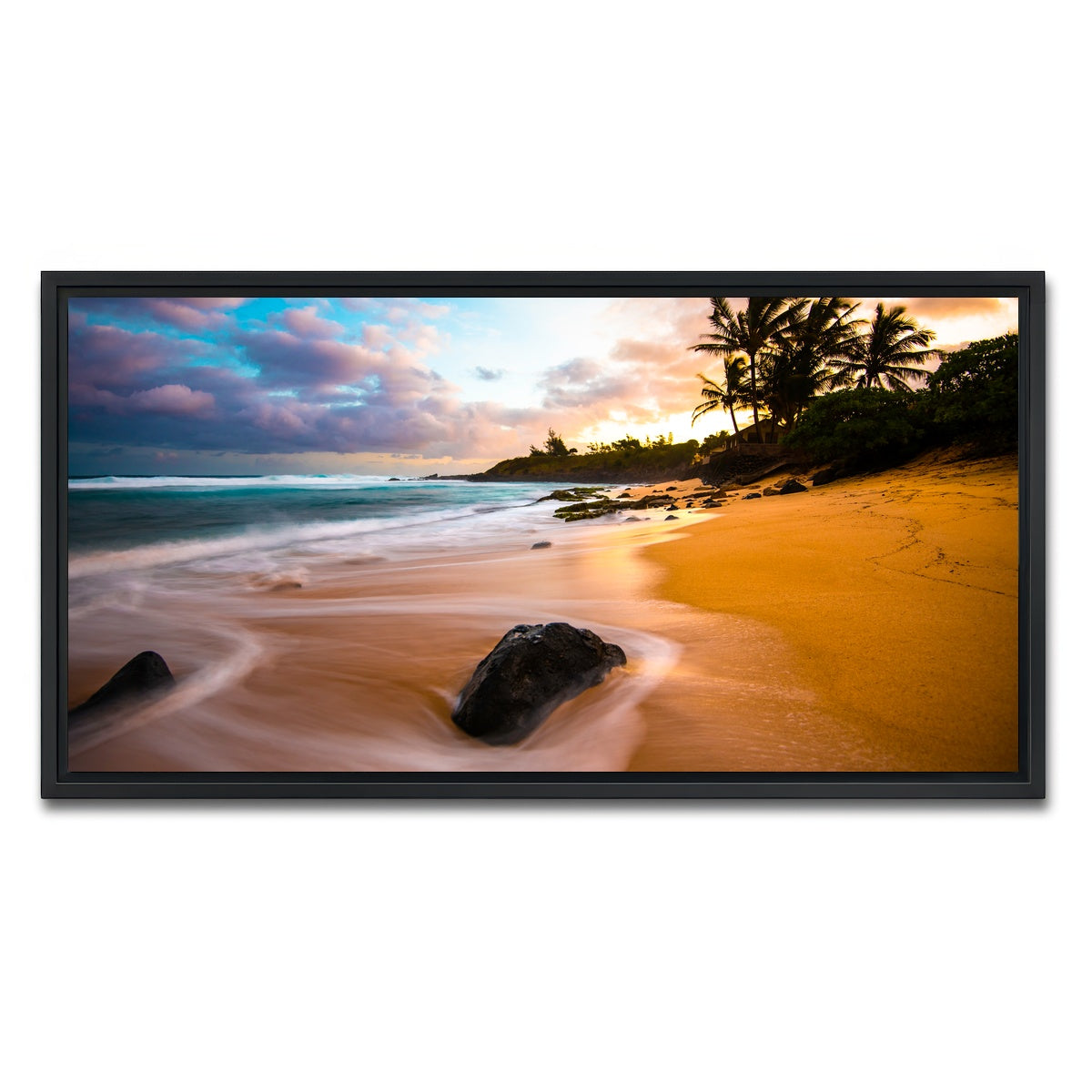 AUTO-MOCKUP WHITE | Sunrise Bliss | 1 Piece | Black Framed Canvas | group=2x1