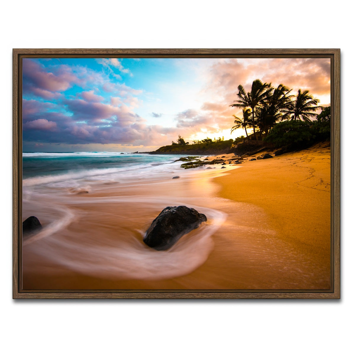 AUTO-MOCKUP WHITE | Sunrise Bliss | 1 Piece | Walnut Framed Canvas | group=4x3