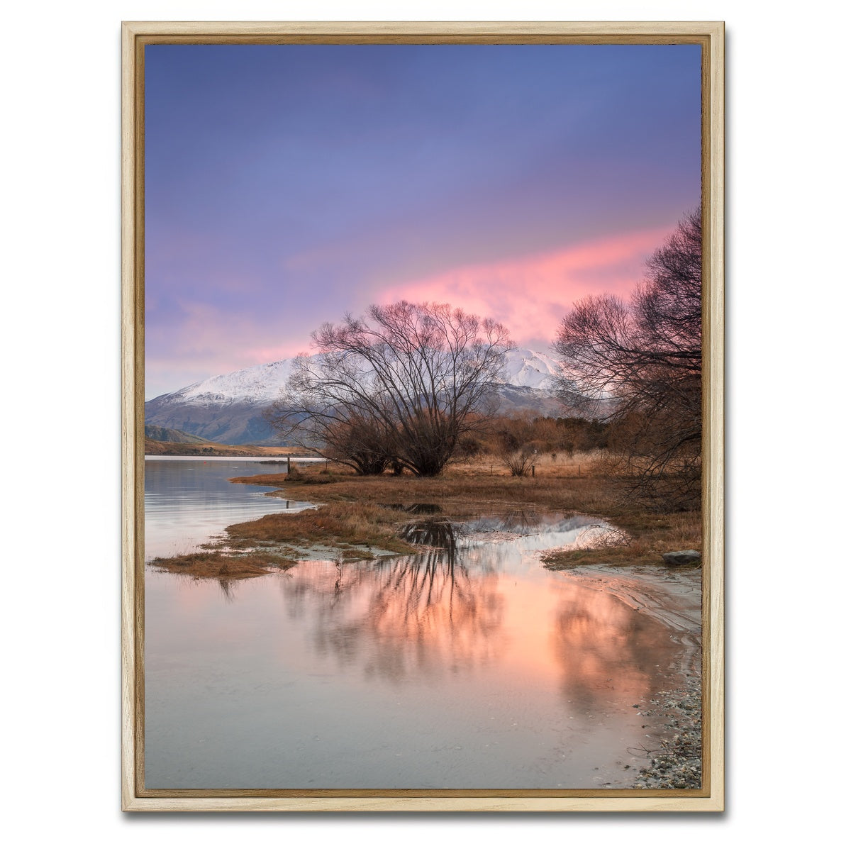 AUTO-MOCKUP WHITE | Sunrise in Glendhu Bay | 1 Piece | Natural Framed Canvas | group=3x4