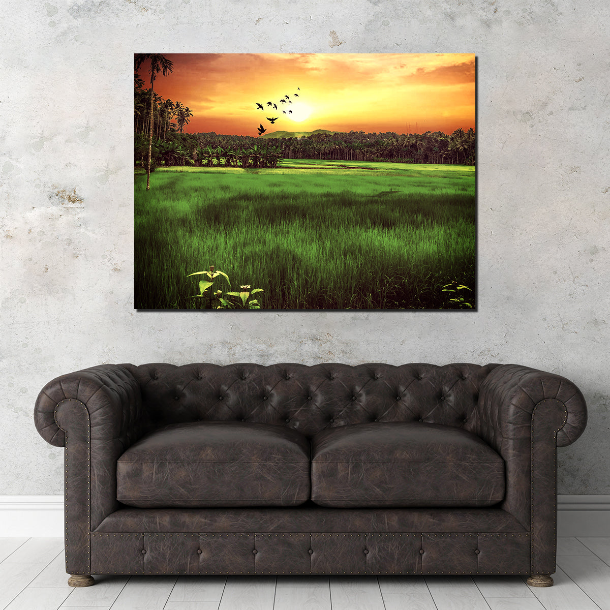 Sunset Landscape Wall Art