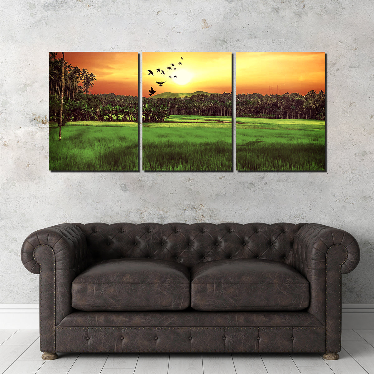 Sunset Landscape Wall Art