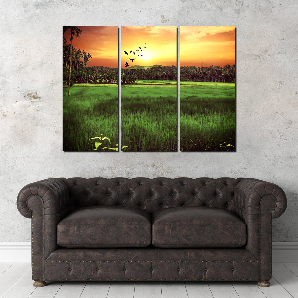 Sunset Landscape Wall Art