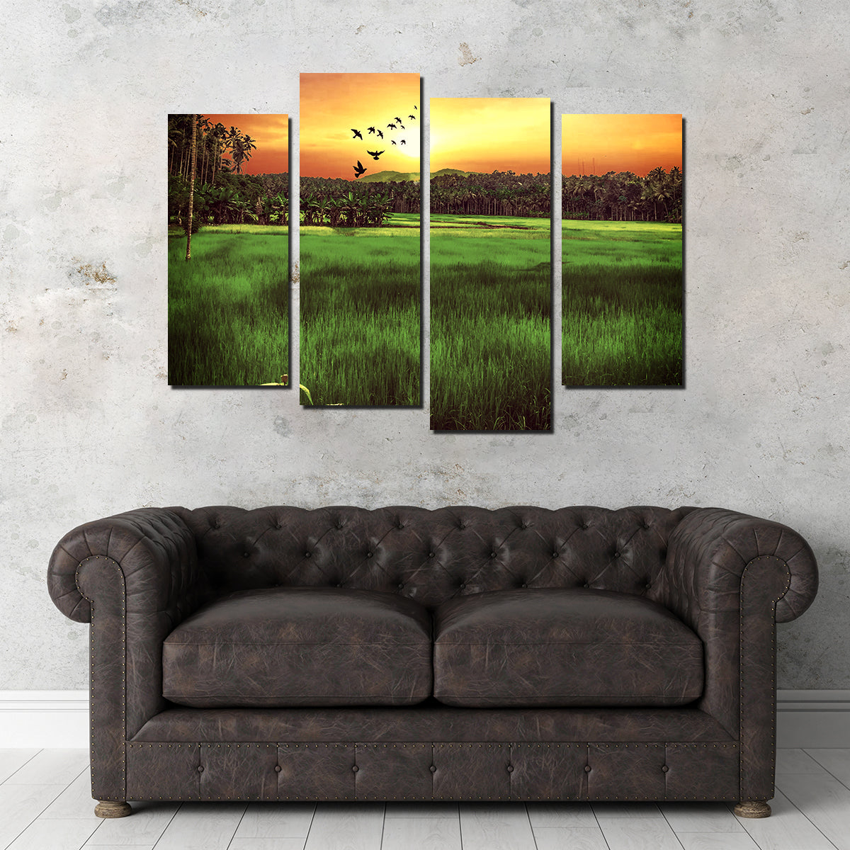 Sunset Landscape Wall Art