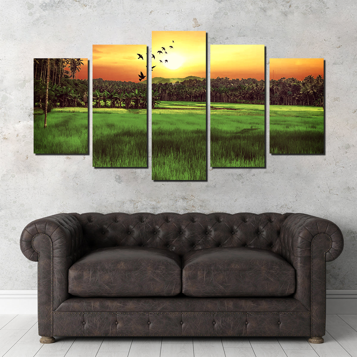 Sunset Landscape Wall Art