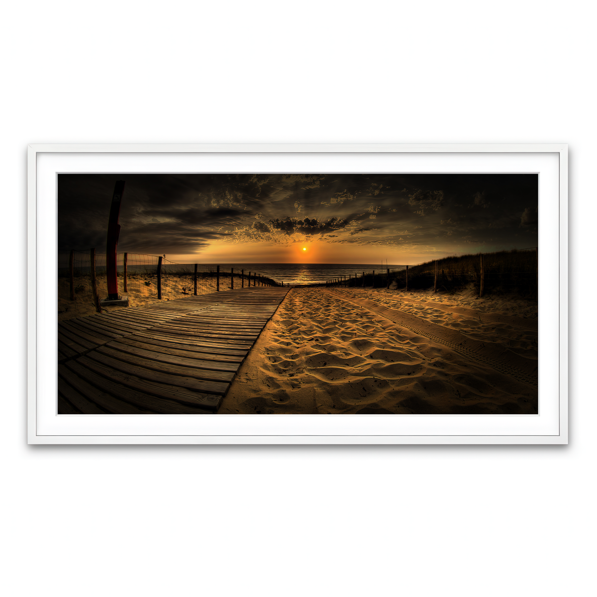 Framed Print 2x1 White