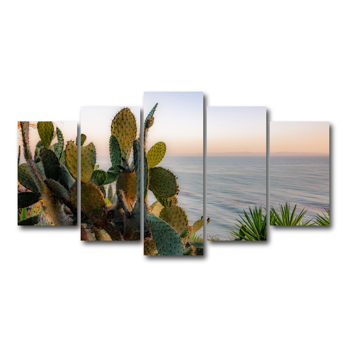 AUTO-MOCKUP WHITE | Sunset Cactus | 5 Piece | Gallery Wrap Canvas | group=5_normal