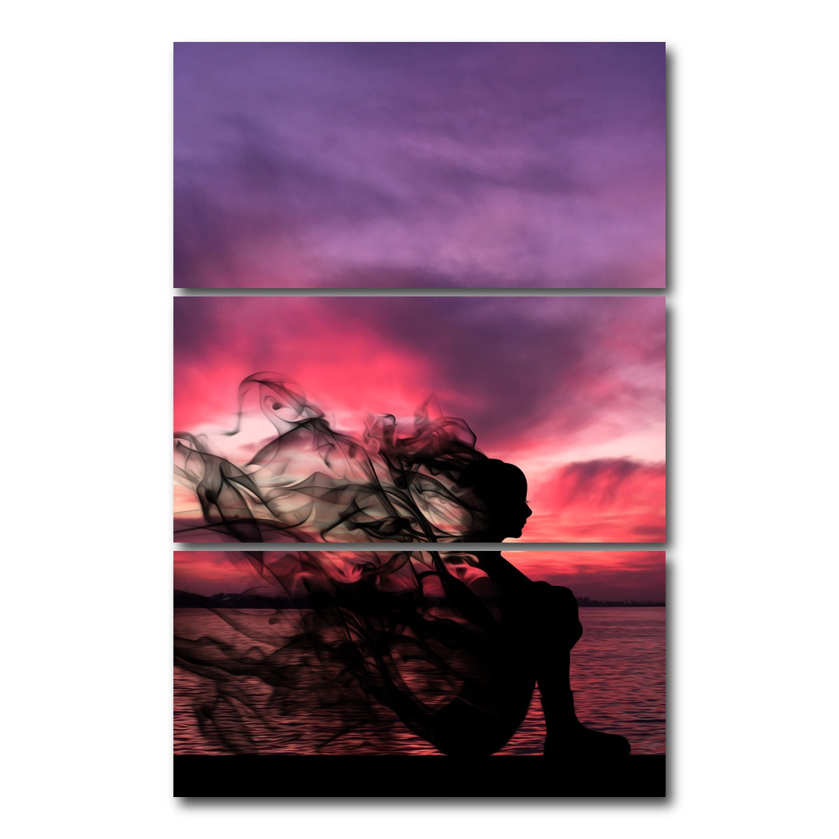 AUTO-MOCKUP WHITE | Sunset Feelings | 3 Piece | Gallery Wrap Canvas | group=12x24_stacked