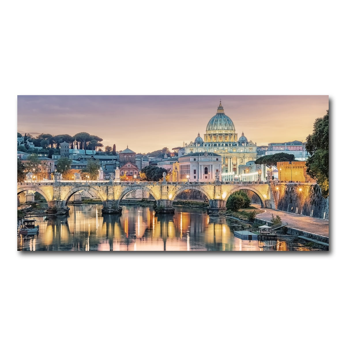 AUTO-MOCKUP WHITE | Sunset In Rome | 1 Piece | Gallery Wrap Canvas | group=2x1