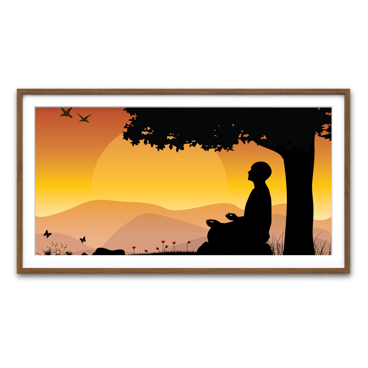 Framed Print 2x1 Walnut