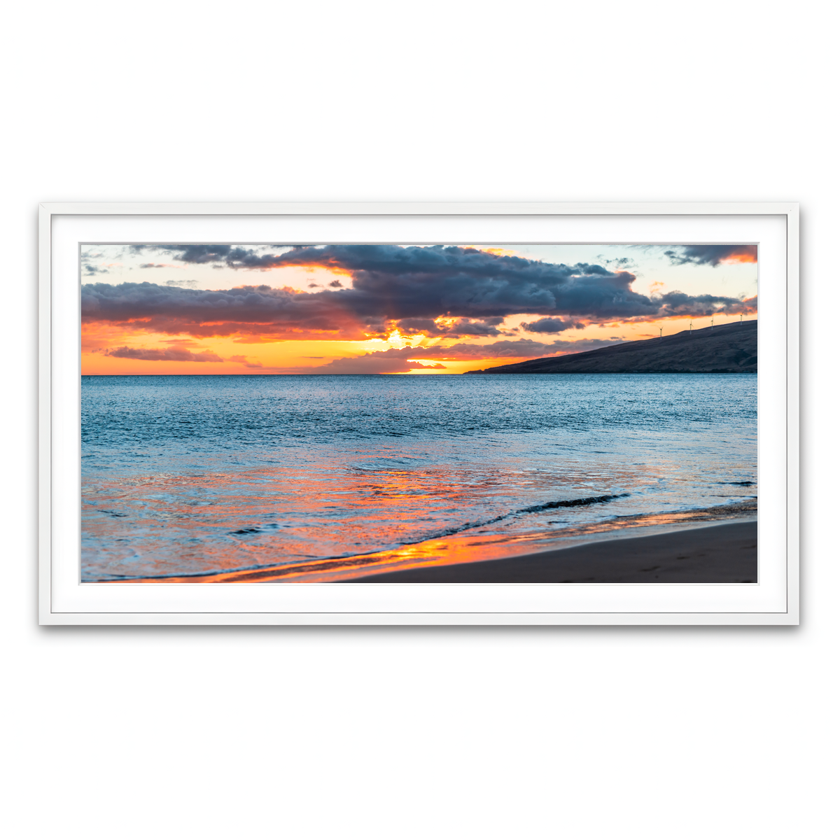 Framed Print 2x1 White
