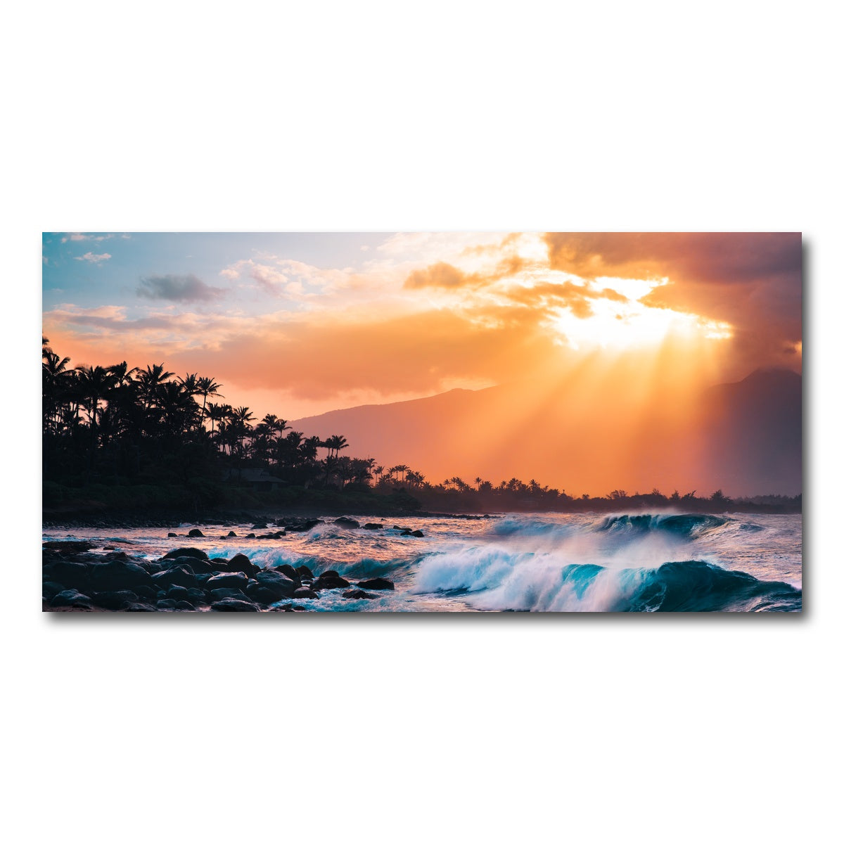 AUTO-MOCKUP WHITE | Sunset Paradise | 1 Piece | Gallery Wrap Canvas | group=2x1