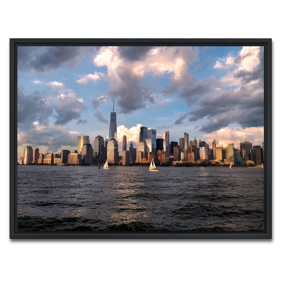 AUTO-MOCKUP WHITE | Sunset Sails | 1 Piece | Black Framed Canvas | group=4x3
