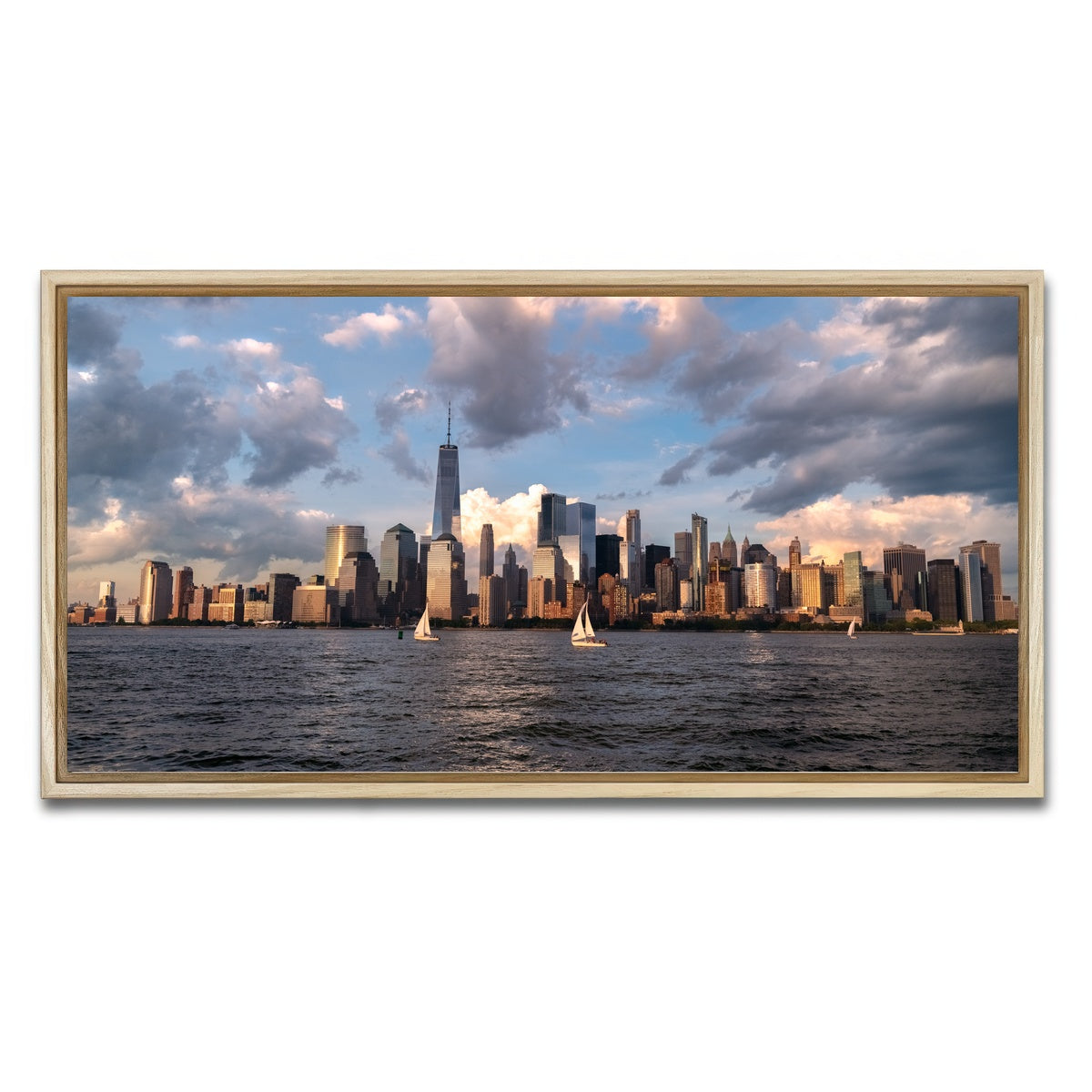 AUTO-MOCKUP WHITE | Sunset Sails | 1 Piece | Natural Framed Canvas | group=2x1
