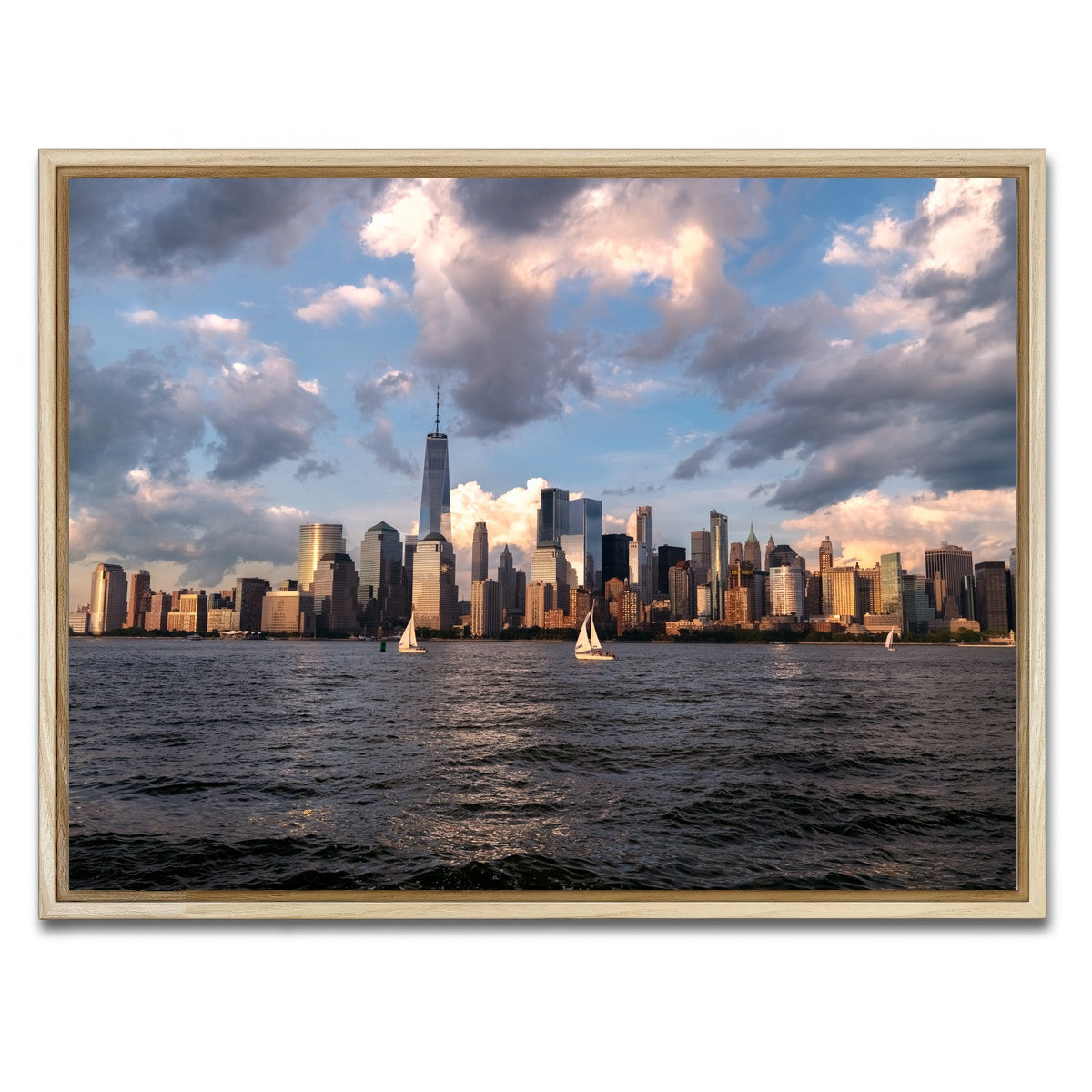 AUTO-MOCKUP WHITE | Sunset Sails | 1 Piece | Natural Framed Canvas | group=4x3