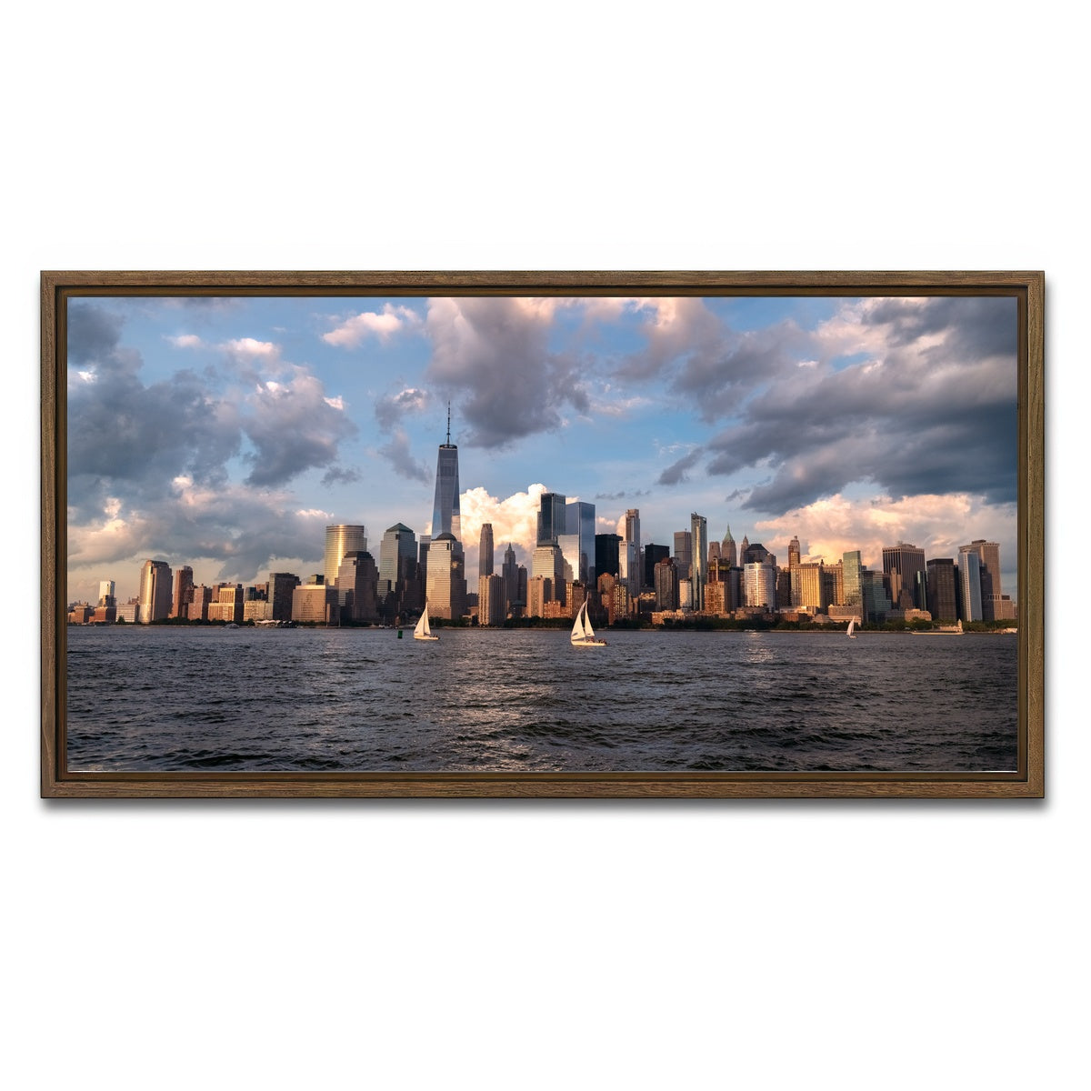 AUTO-MOCKUP WHITE | Sunset Sails | 1 Piece | Walnut Framed Canvas | group=2x1