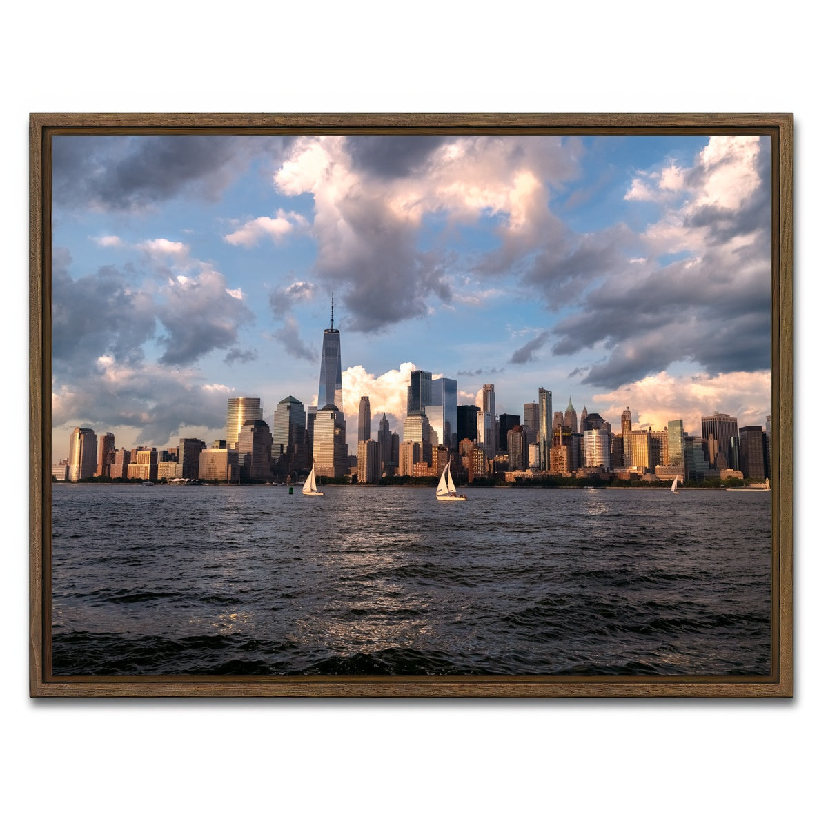 AUTO-MOCKUP WHITE | Sunset Sails | 1 Piece | Walnut Framed Canvas | group=4x3