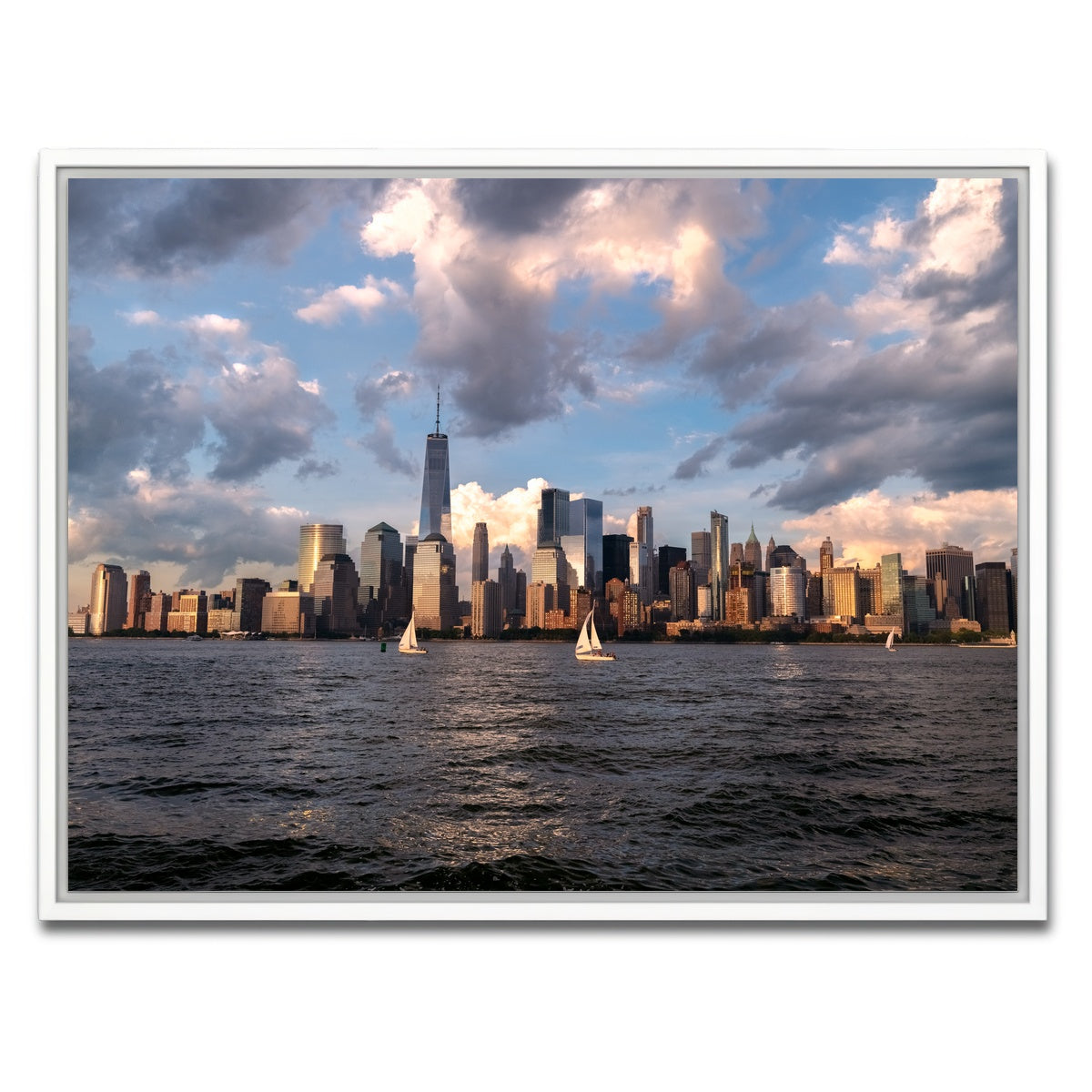AUTO-MOCKUP WHITE | Sunset Sails | 1 Piece | White Framed Canvas | group=4x3