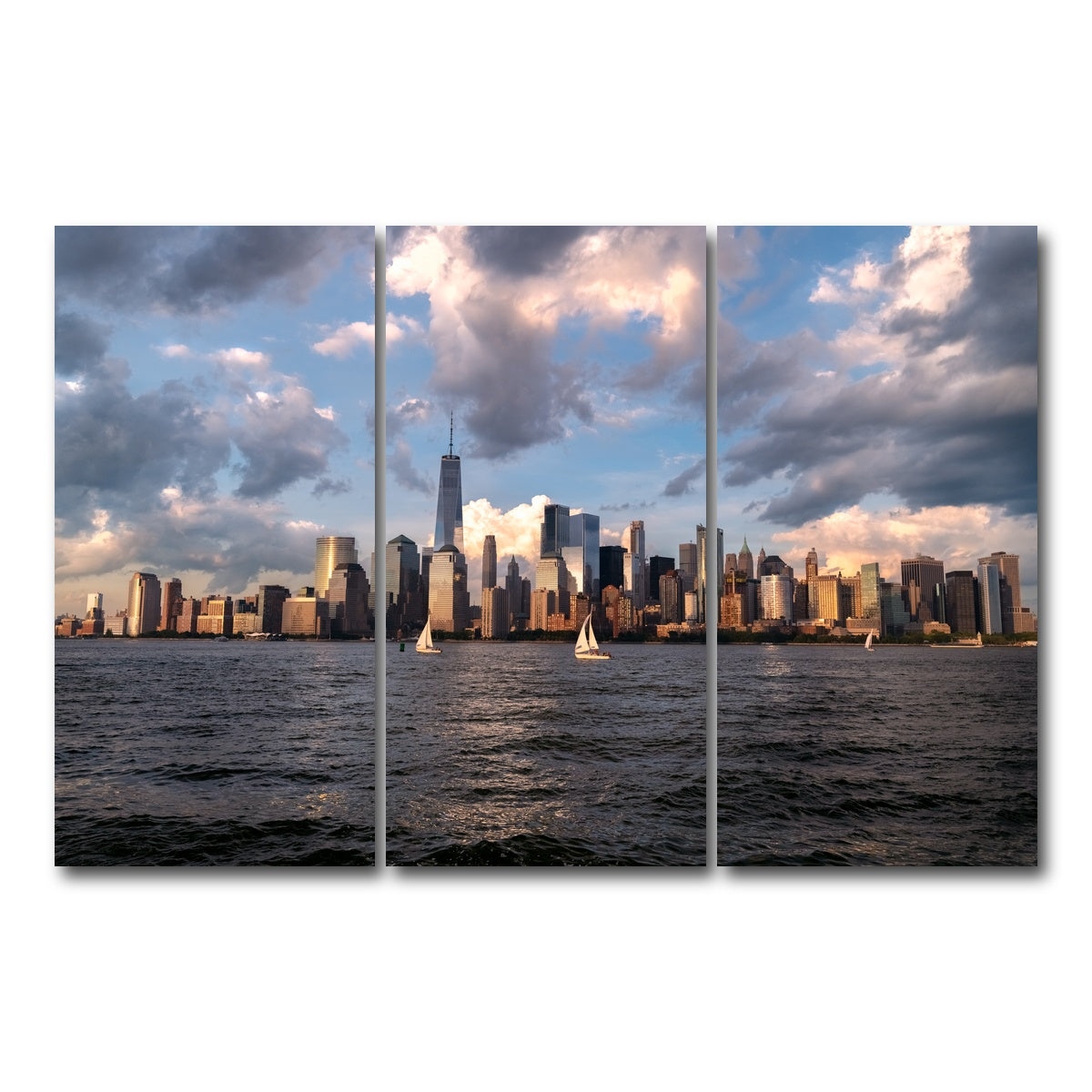 AUTO-MOCKUP WHITE | Sunset Sails | 3 Piece | Gallery Wrap Canvas | group=12x24