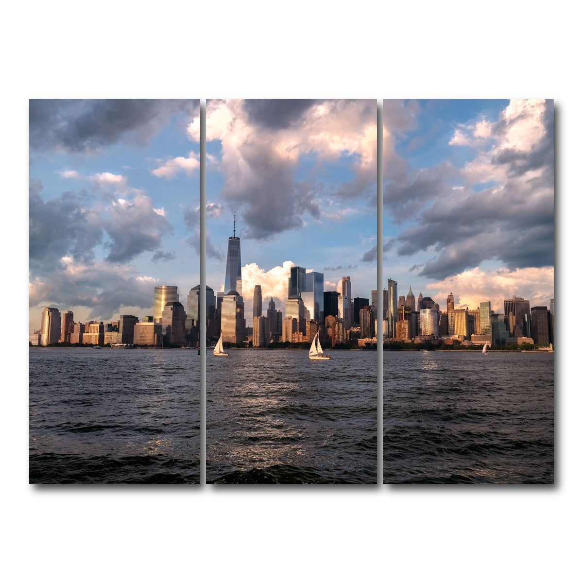 AUTO-MOCKUP WHITE | Sunset Sails | 3 Piece | Gallery Wrap Canvas | group=8x18