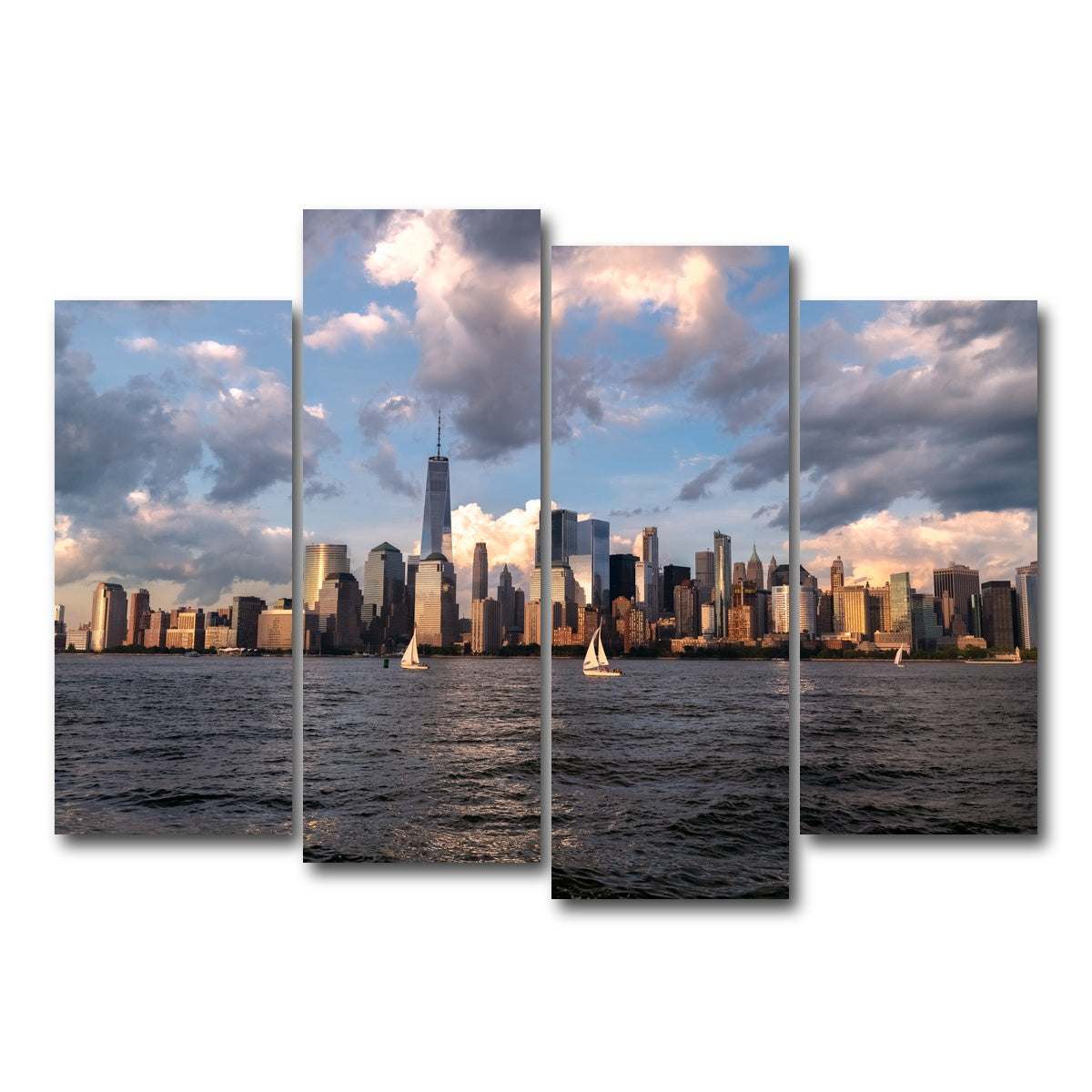AUTO-MOCKUP WHITE | Sunset Sails | 4 Piece | Gallery Wrap Canvas | group=4_normal