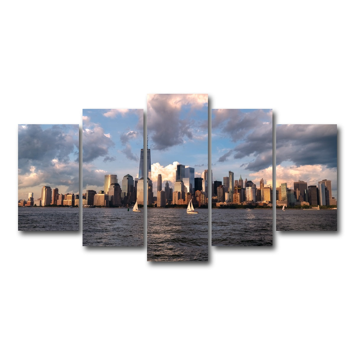 AUTO-MOCKUP WHITE | Sunset Sails | 5 Piece | Gallery Wrap Canvas | group=5_normal