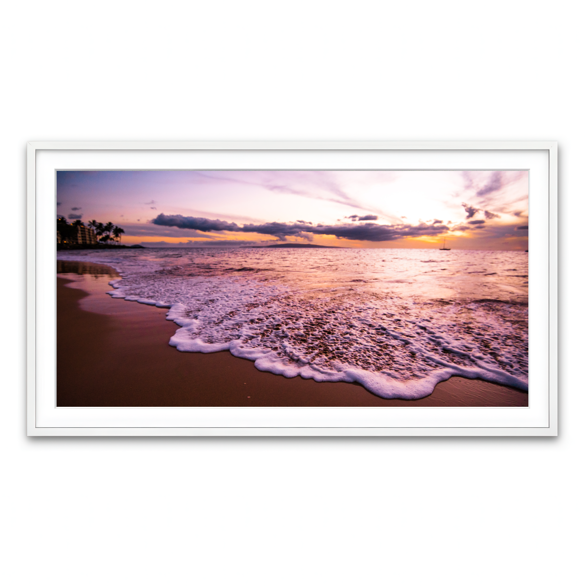 Framed Print 2x1 White