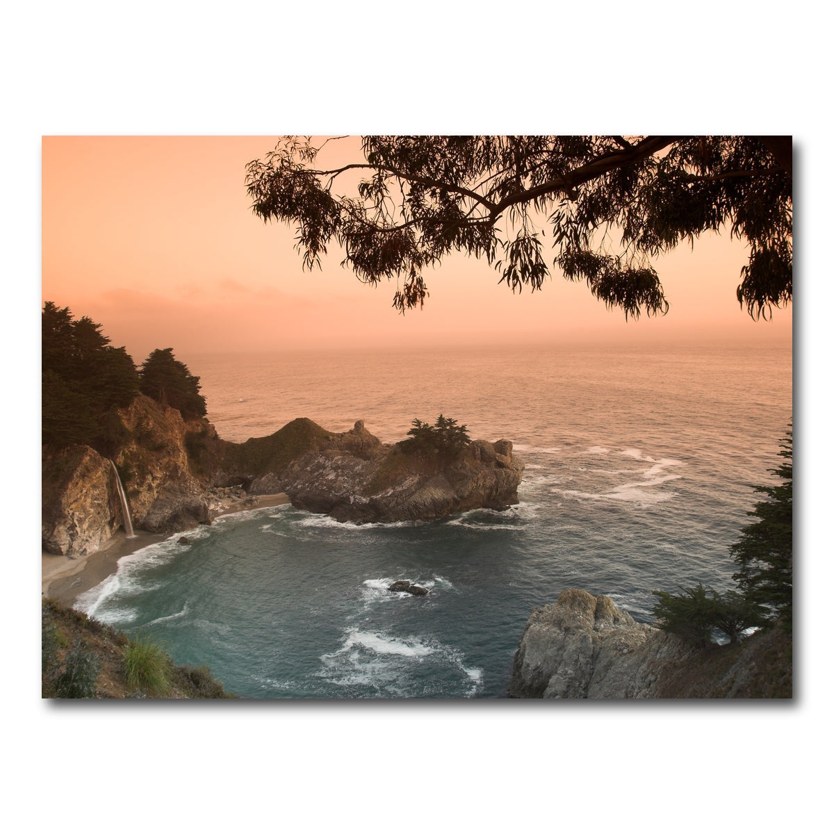 AUTO-MOCKUP WHITE | Sunset at California beach | 1 Piece | Gallery Wrap Canvas | group=4x3