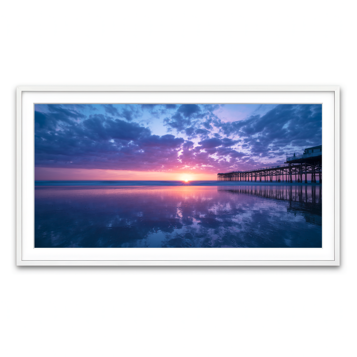 Framed Print 2x1 White