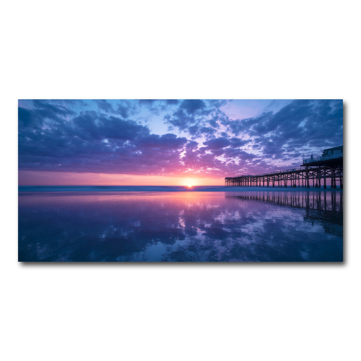 AUTO-MOCKUP WHITE | Sunset at Pacific Beach San Diego | 1 Piece | Gallery Wrap Canvas | group=2x1