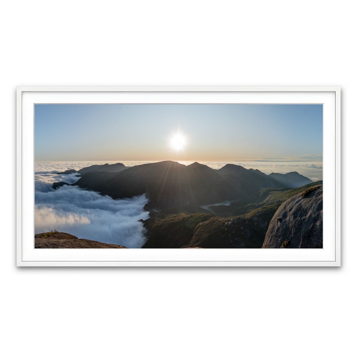 Framed Print 2x1 White