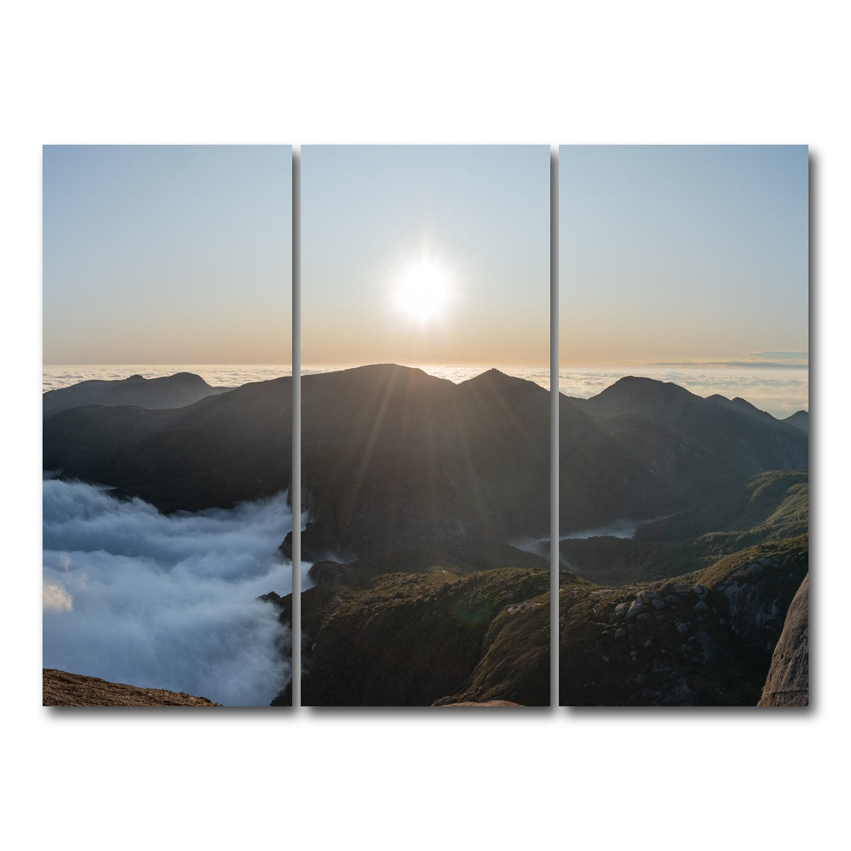 AUTO-MOCKUP WHITE | Sunset at Pedra do Sino Brazil | 3 Piece | Gallery Wrap Canvas | group=8x18