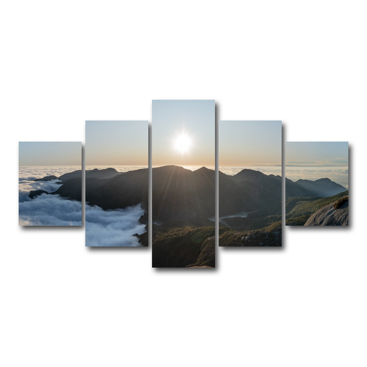 AUTO-MOCKUP WHITE | Sunset at Pedra do Sino Brazil | 5 Piece | Gallery Wrap Canvas | group=5_short